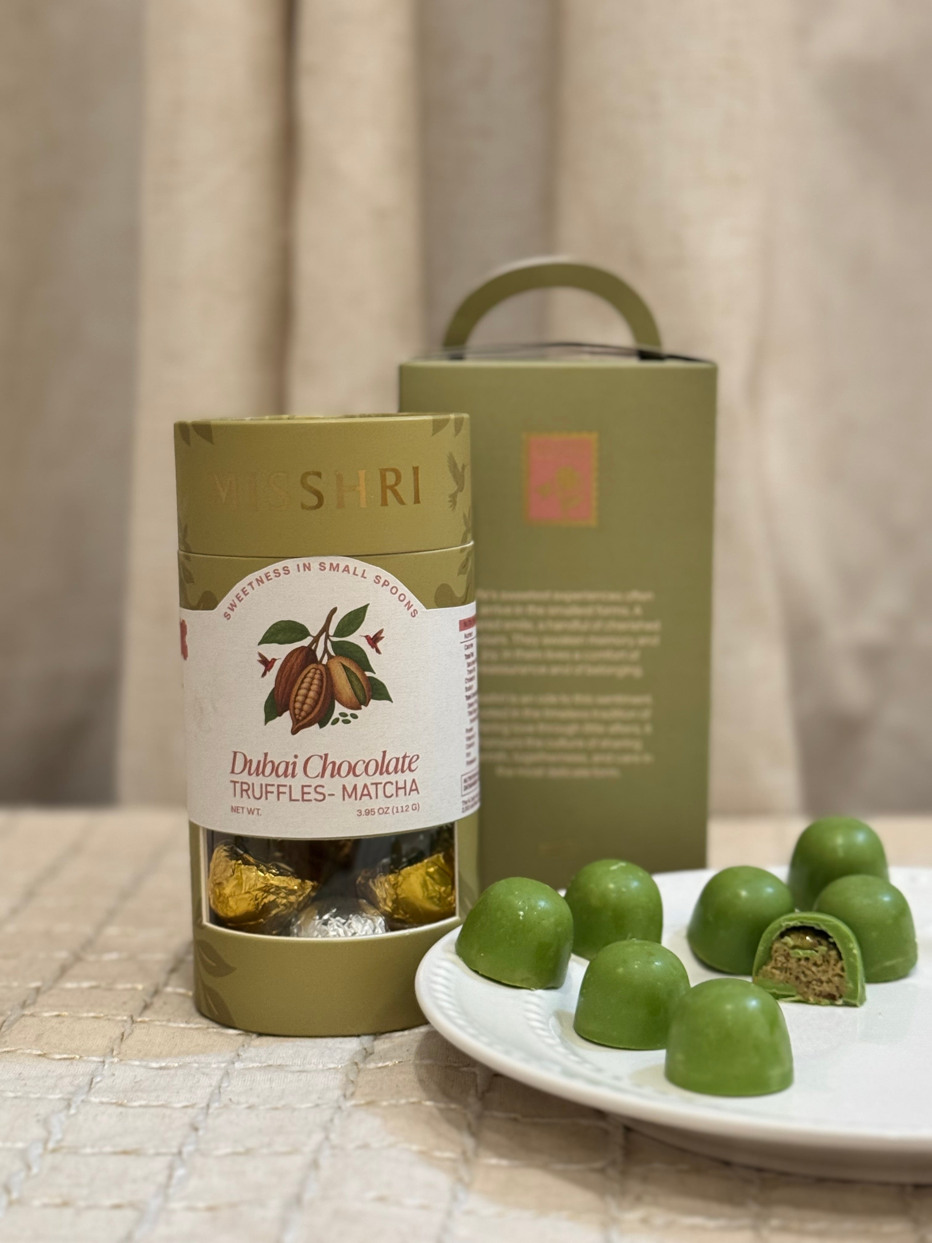 Dubai Chocolate Truffles - Matcha